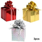 KYAIGUO 3Pcs Christmas Decorations Paper Christmas Gift Boxes for Indoor Outdoor Xmas Tree Home Yard Decor